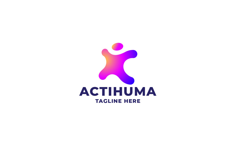 Professional Action Human Logo Logo Template