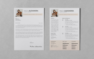 Resume CV and Cover Letter Design PSD Templates