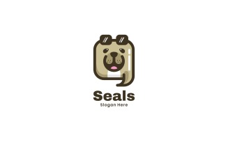Seals Chat Simple Mascot Logo