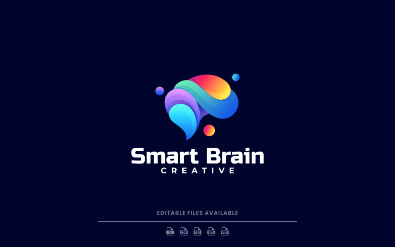 Smart Brain Gradient Colorful Logo Style Logo Template