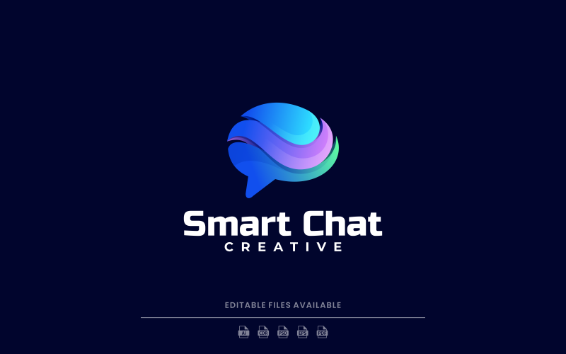 Smart Chat Gradient Colorful Logo Logo Template