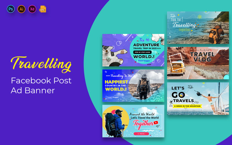 Travel Facebook Ad Banners Template Social Media