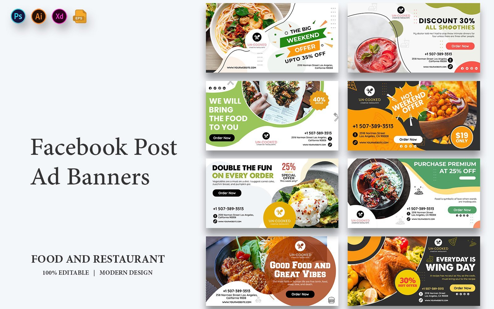 Template #252987 Banner Burger Webdesign Template - Logo template Preview