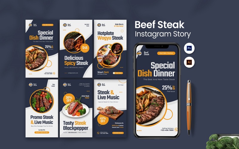 Beef steak Instagram Story Social Media