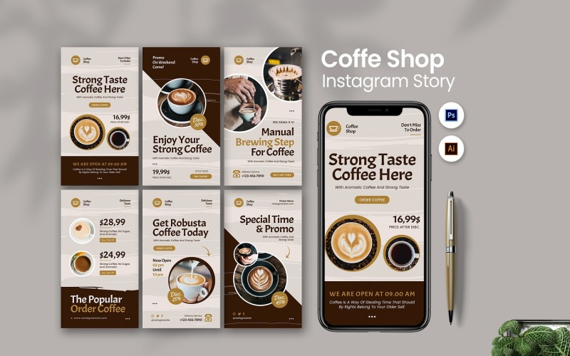 Coffee's Shop Instagram Post Social Media