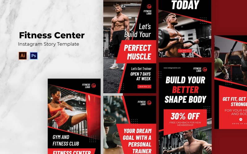Fitness Center Instagram Story Social Media