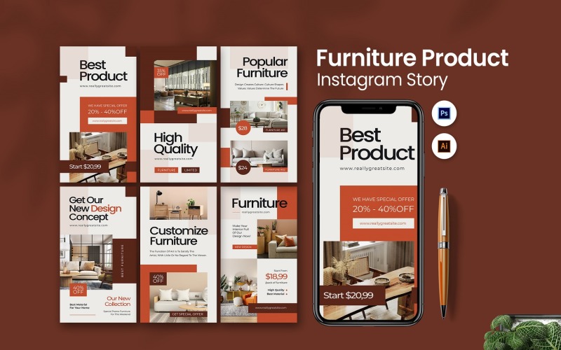 Furniture Product Instagram Story Social Media