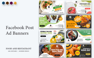 Restaurant and Food Offers Facebook Ad Banners