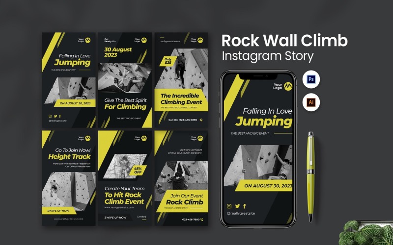 Rock Wall Climb Instagram Story Social Media
