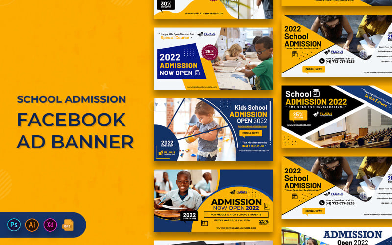 School and College Admission Open Facebook Ad Banner Social Media