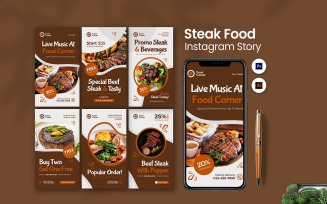 Steak Food Instagram Story