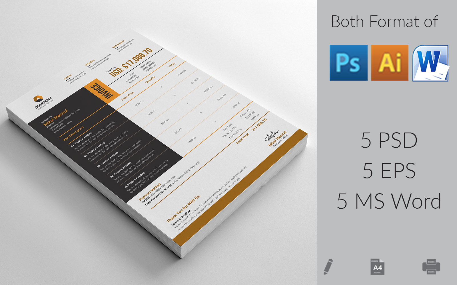 Management Company Invoice Template_V_007