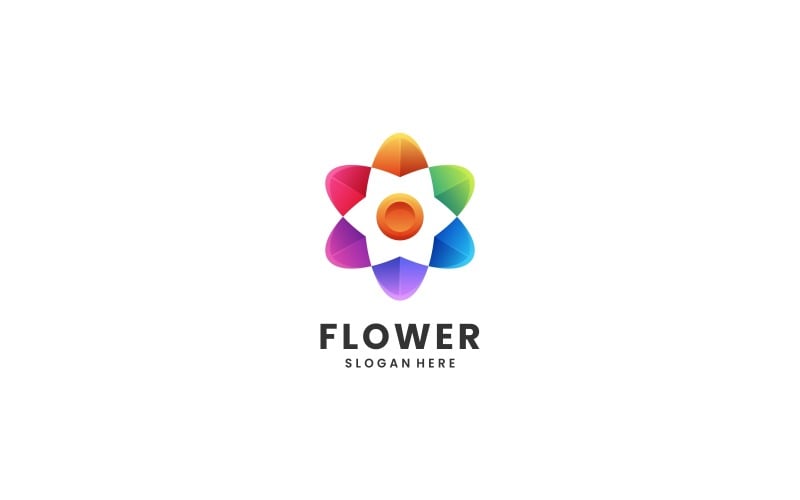 Flower Colorful Logo Style Logo Template