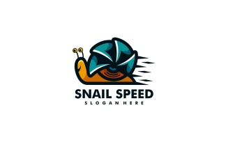 Snail Speed Simple Mascot Logo