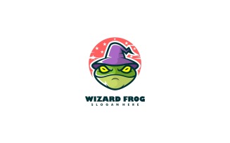 Wizard Frog Mascot Cartoon Logo
