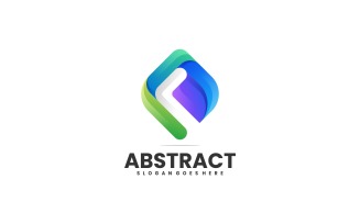Abstract Square Color Gradient Logo