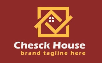 Check House Visual Identity Brand Logo Template