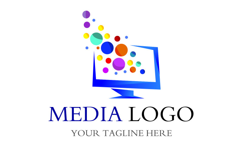 creative media screen logo Logo Template