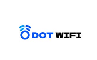 Dot Wifi Connect Tech Modern Logo