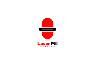 Laser Pill Abstract Modern Logo