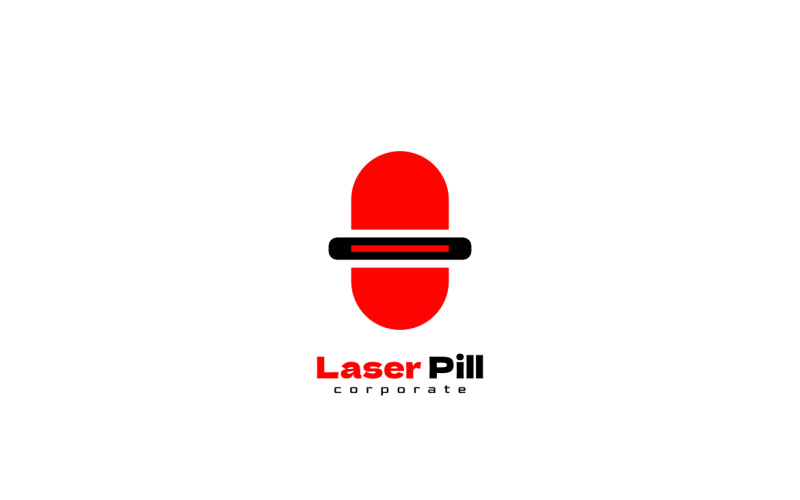Laser Pill Abstract Modern Logo Logo Template
