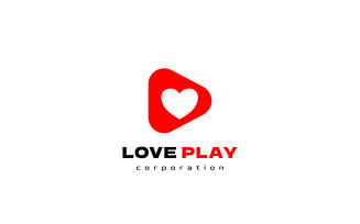 Love Play Negative Space Logo
