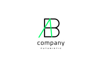 Monogram Letter AB Modern Logo