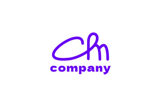 Script Monogram Letter CM Rounded Logo