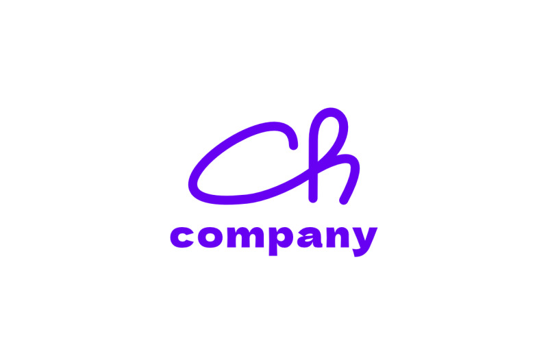 Script Monogram Letter CR Rounded Logo Logo Template
