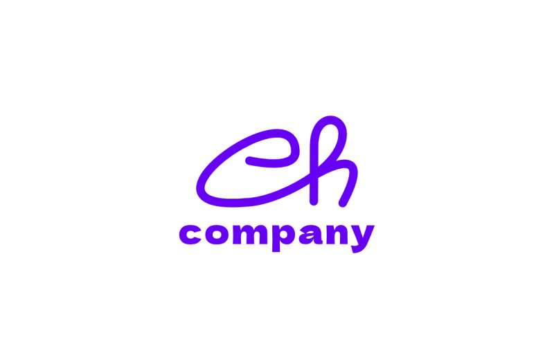 Script Monogram Letter ER Rounded Logo Logo Template