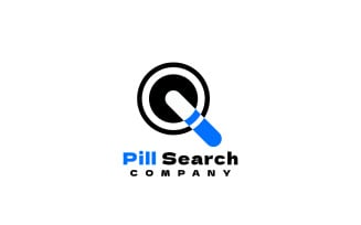 Search Pill Icon Logo Design