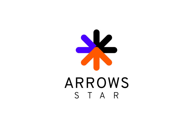 Arrow Star Round CleverLogo Logo Template