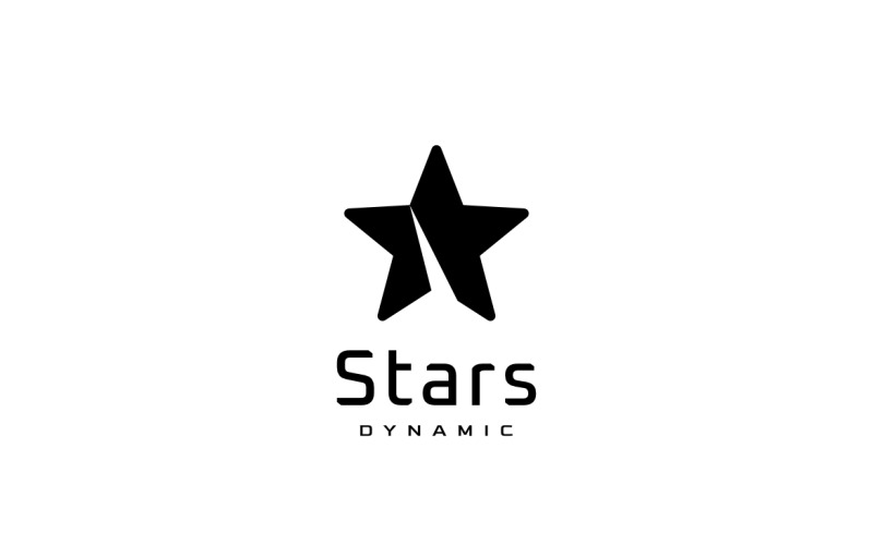 Dynamic Star Simple Flat Logo Logo Template