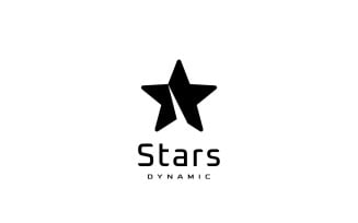 Dynamic Star Simple Flat Logo