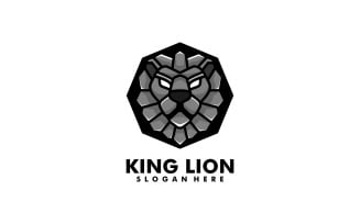 King Lion Simple Mascot Logo Style