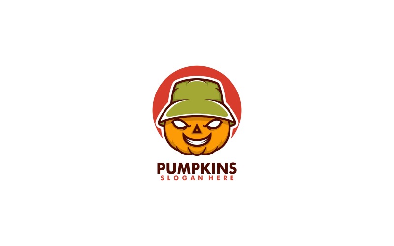 Pumpkin Mascot Cartoon Logo Logo Template