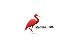 Scarlet Ibis Gradient Logo Style