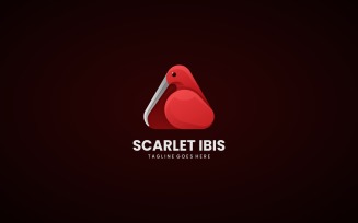 Triangle Scarlet Ibis Gradient Logo