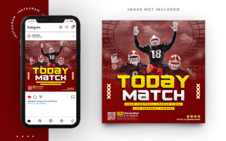 Football Championship Poster Or Banner Design Template For Social Media Promotion