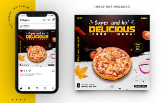 Pizza Food Social Media Promotion Template
