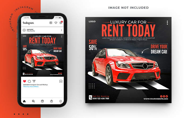 Rent Car Promo Social Media Template