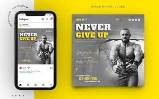 Social Media Gym And Fitness Banner Template