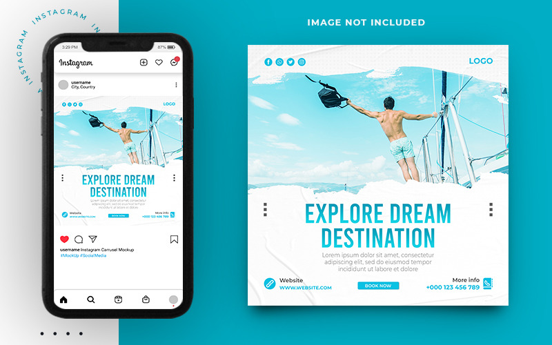 Travel Promotions Social Media Post Template