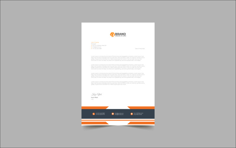 Awesome Letterhead Pad Template Design Nice to See Corporate Identity