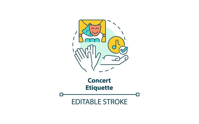 Concert Etiquette Concept Icon Icon Set