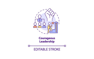 Courageous Leadership Concept Icon