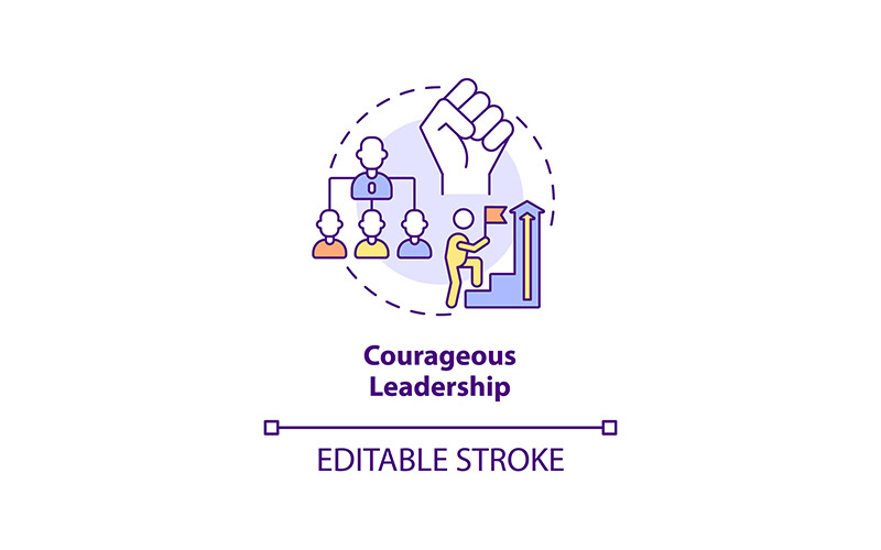 Courageous Leadership Concept Icon Icon Set