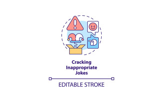 Cracking Inappropriate Jokes Concept Icon