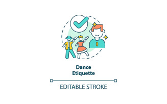 Dance Etiquette Concept Icon