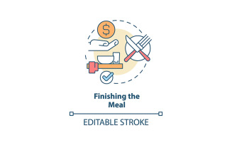Finishing Meal Concept Icon